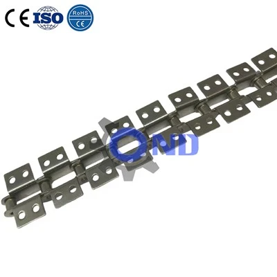 Bon pri SS304 CONVEYOR ROLLER CHAIN 08B 1 08 B 2 08 B3 Transmisyon Chain ak atachman SK1